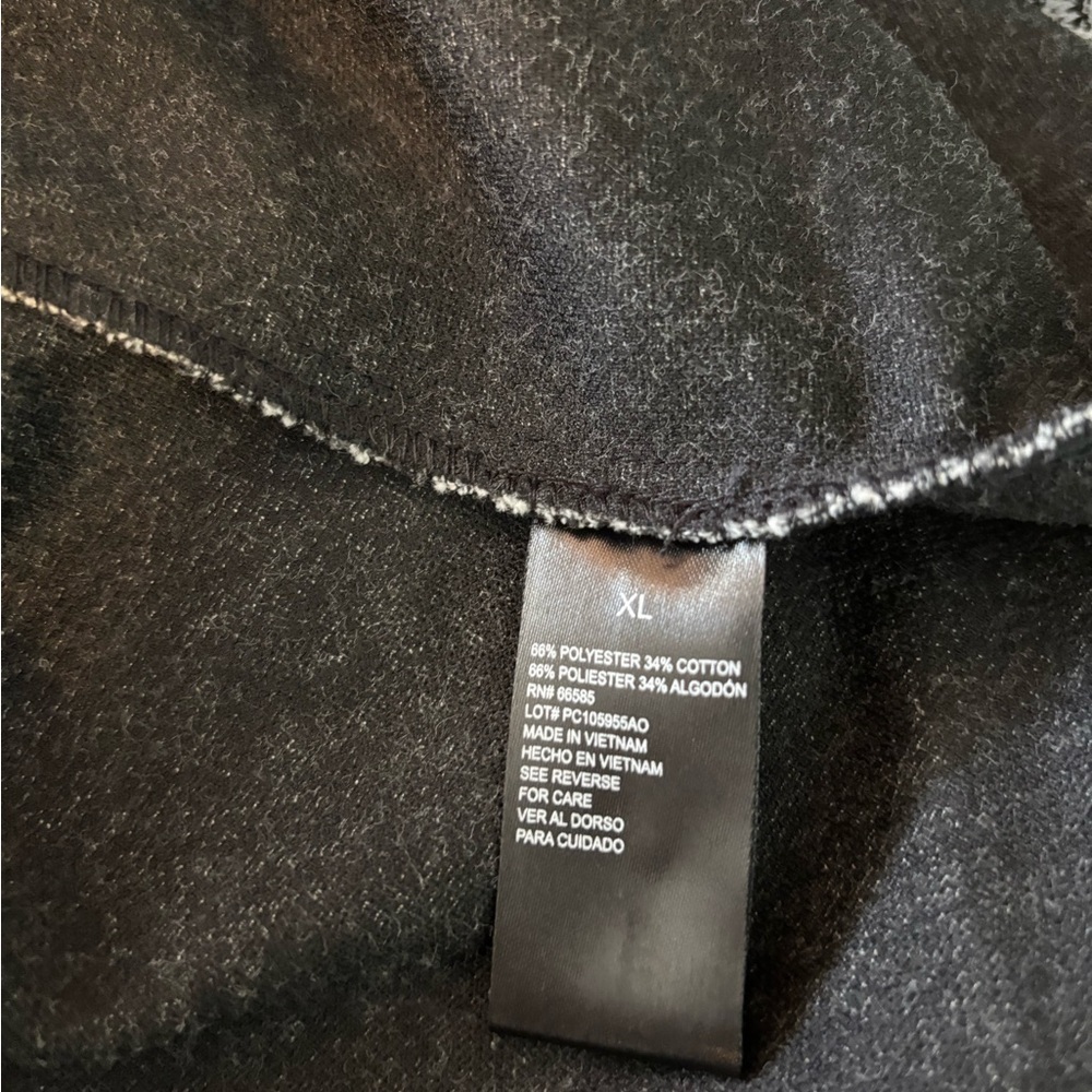 NWOT Perceptions Houndstooth Black and White, cowl neck Dress; XL. Pockets, soft - Picture 5 of 6